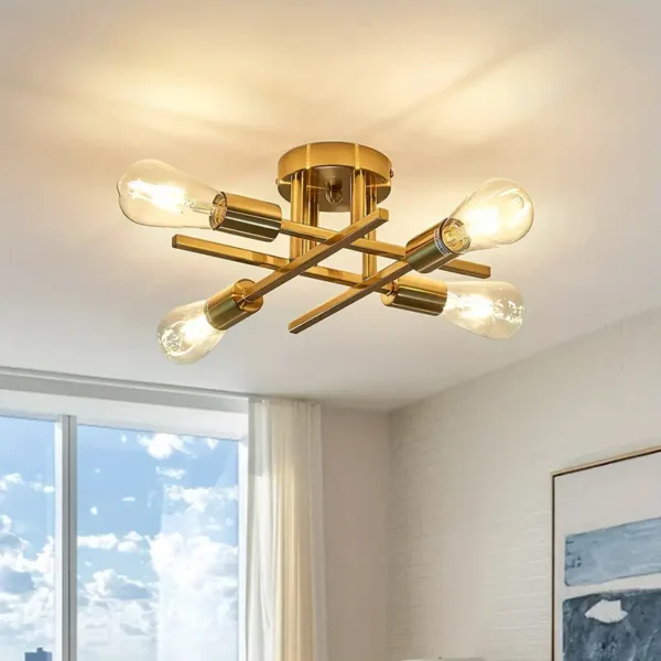 Modern Gold Iron Satellite Ceiling Light
